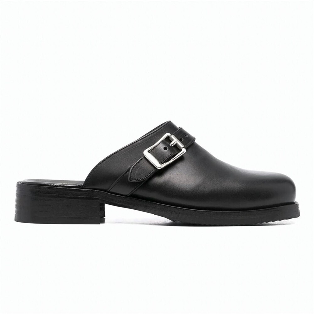 OUR LEGACY Smooth Calf Leather Mule Shoes